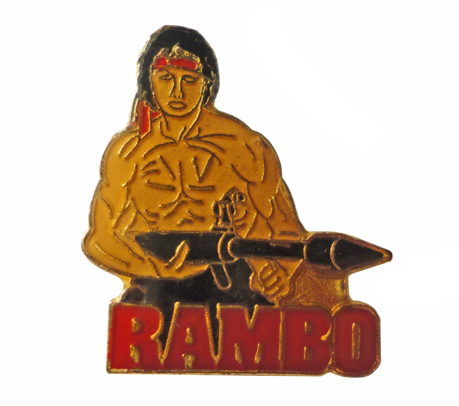 Rambo Vintage Enamel Pin Lapel Badge Brooch Gift Superhero Sylvester Stallone