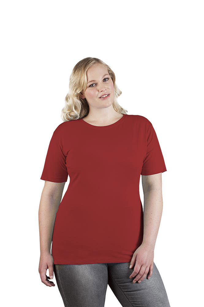 Premium T-Shirt Plus Size Damen, Kirschrot, XXL
