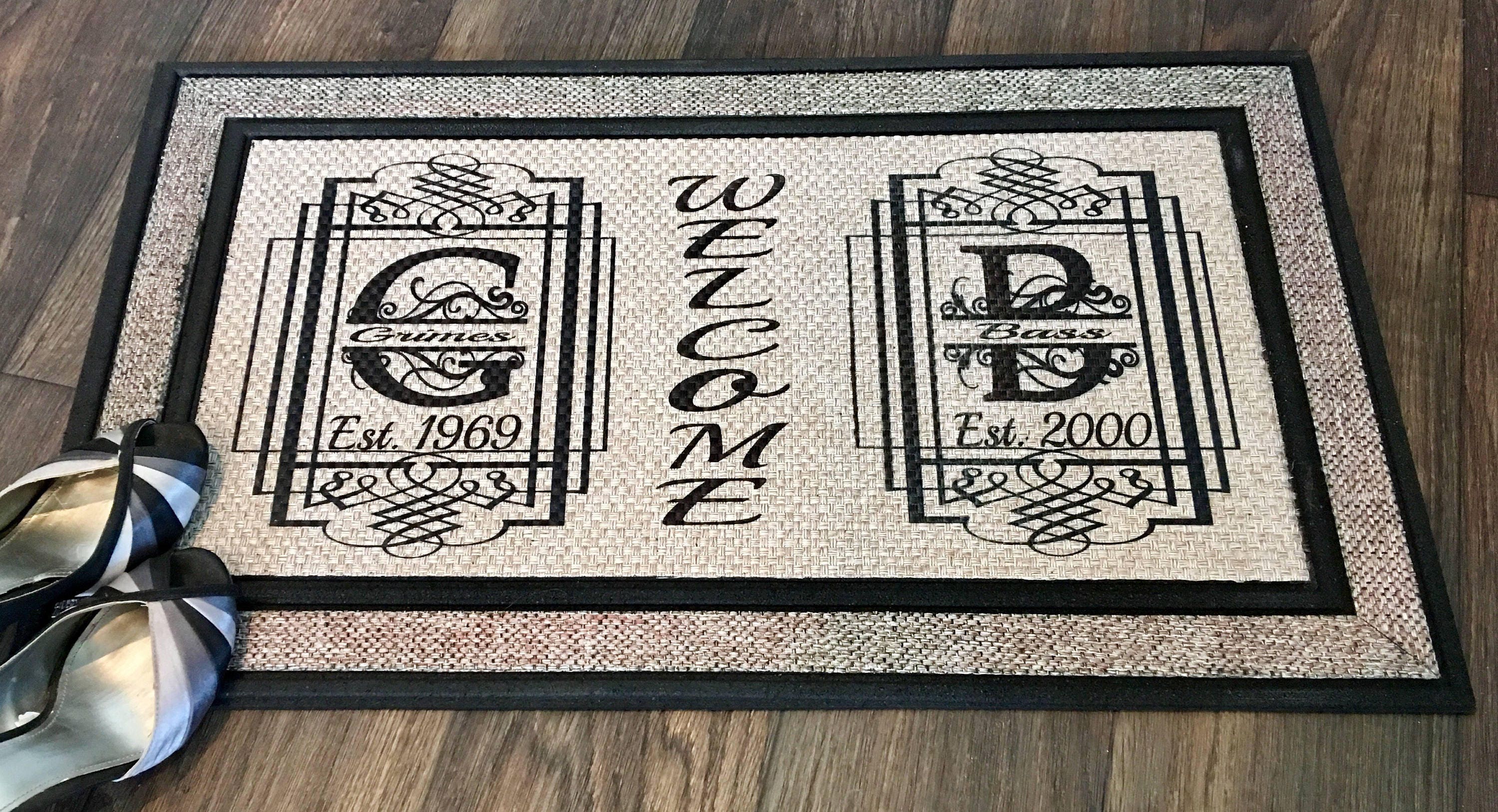 Blended Family Personalized Door Mat, Sign, Wedding Gift, Welcome Mat Personalized, Custom
