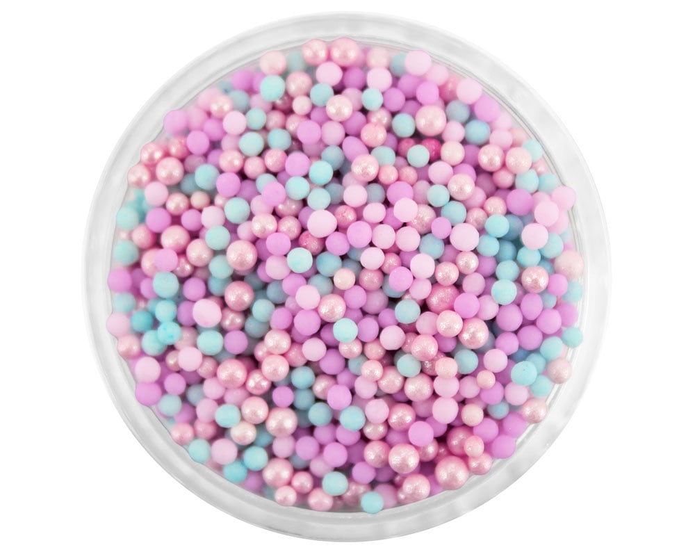 Cotton Candy Non-Pareils Blend - Pink, Blue, Purple & Pearly Pink Non-Pareils Blend For Cakes, Cookies Cupcakes