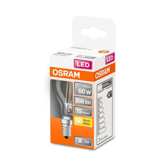 OSRAM-LED-lamppu E14 Classic P 6,5W 2 700 K kirkas