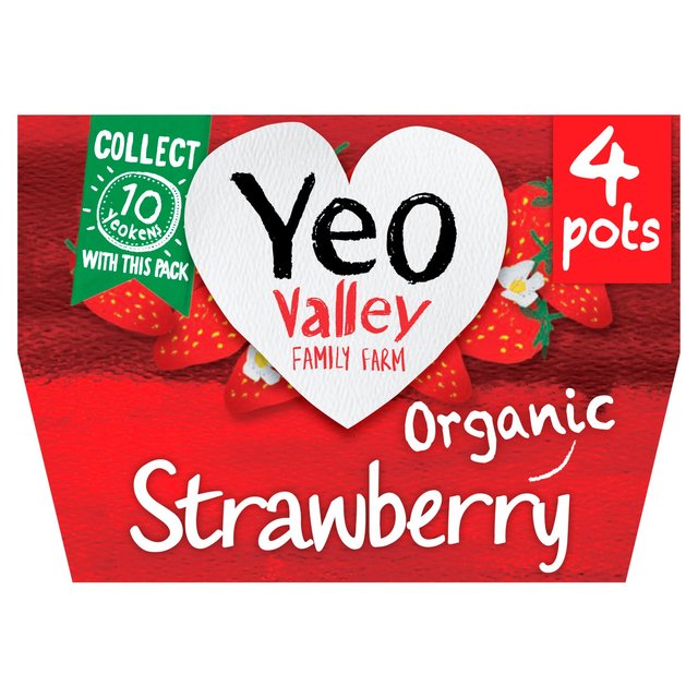 Yeo Valley Organic Strawberry Yoghurt Pots