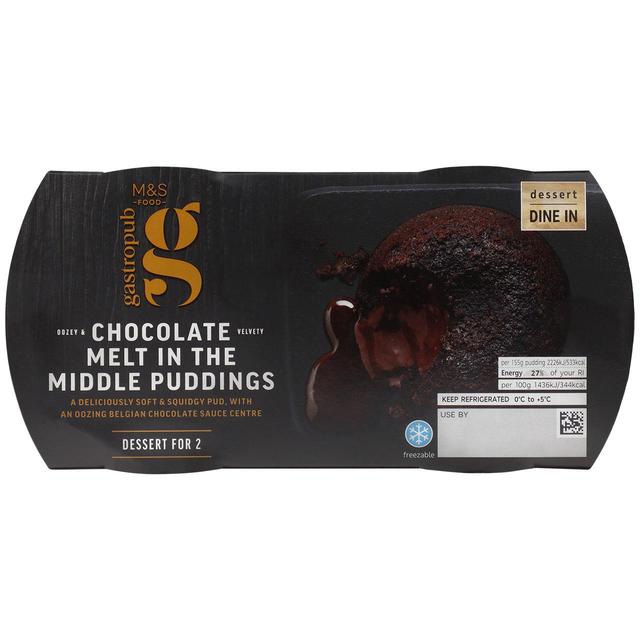 M&S Gastropub Chocolate Melt in the Middle Puddings