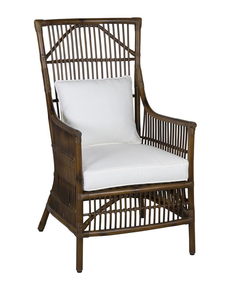 East at Main Casual Polyester/Polyester Blend Side Chair (Rattan Frame) in Brown | TT-WR-WS105