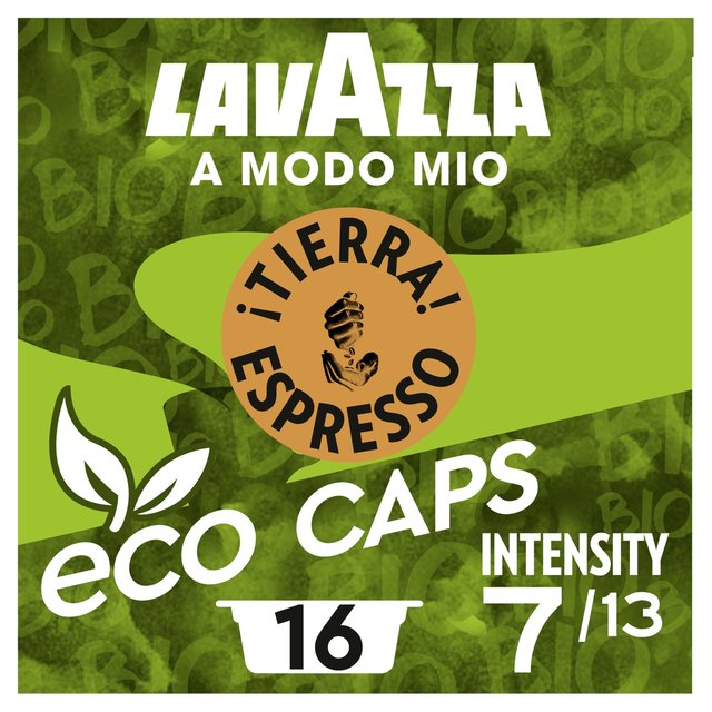 Lavazza A Modo Mio Compostable Tierra Organic Coffee Capsules