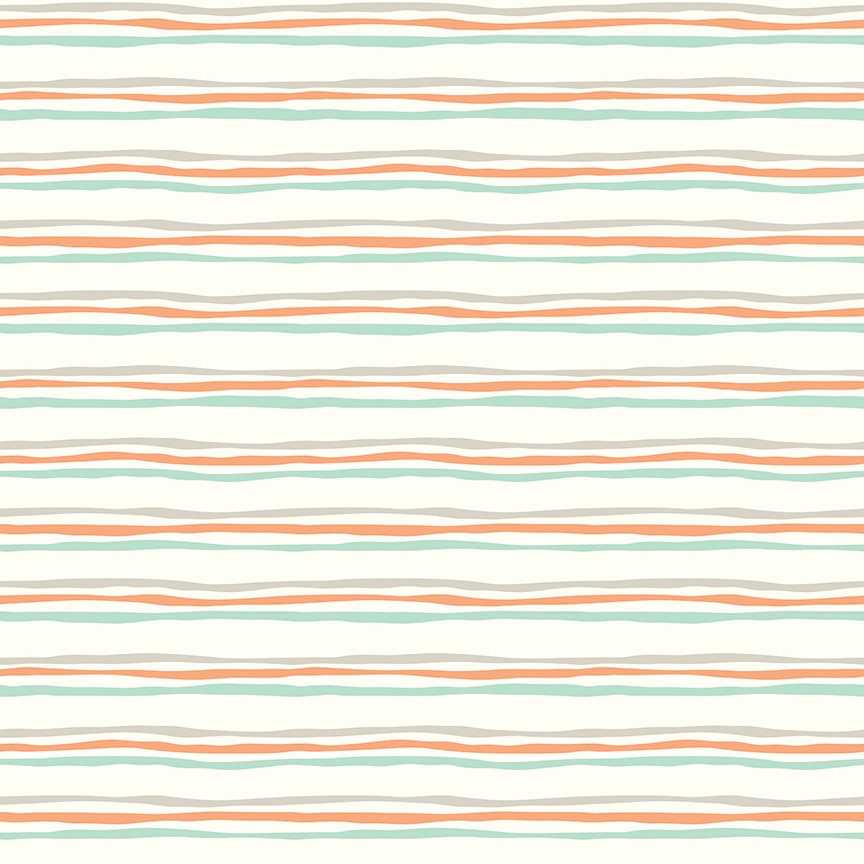 Riptide Stripes Orange C10304 - Designed By Citrus & Mint Designs For Riley Blake 100% Cotton, Sold The Half Yard
