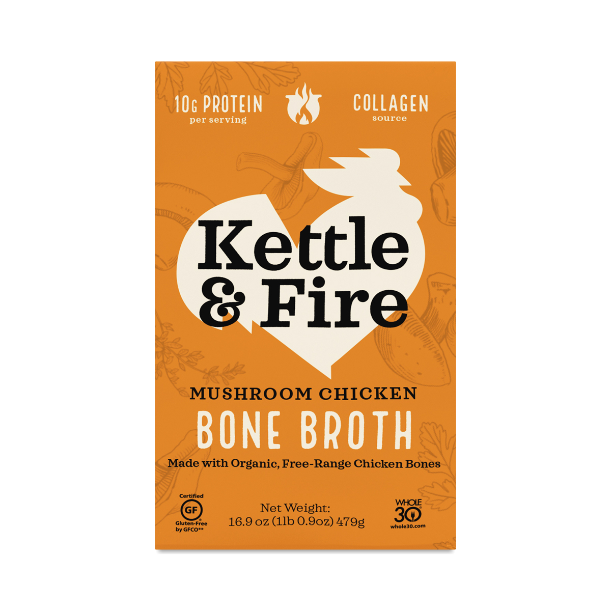 Kettle & Fire Bone Broth, Mushroom Chicken 16.9 fl oz carton