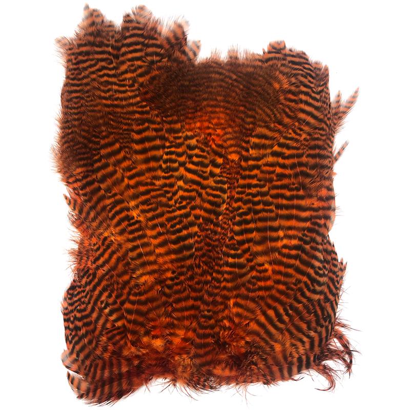 Softhackle patch Grizzly Burnt Orange