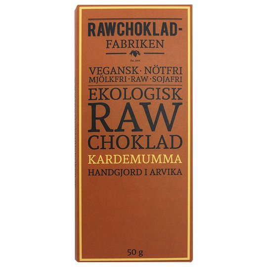 Rawchokladfabriken Ekologisk Rawchoklad Kardemumma 73%, 50 g