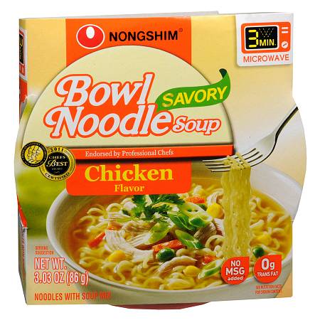 Nongshim Bowl Noodle Soup Chicken Flavor - 3.3 Ounces
