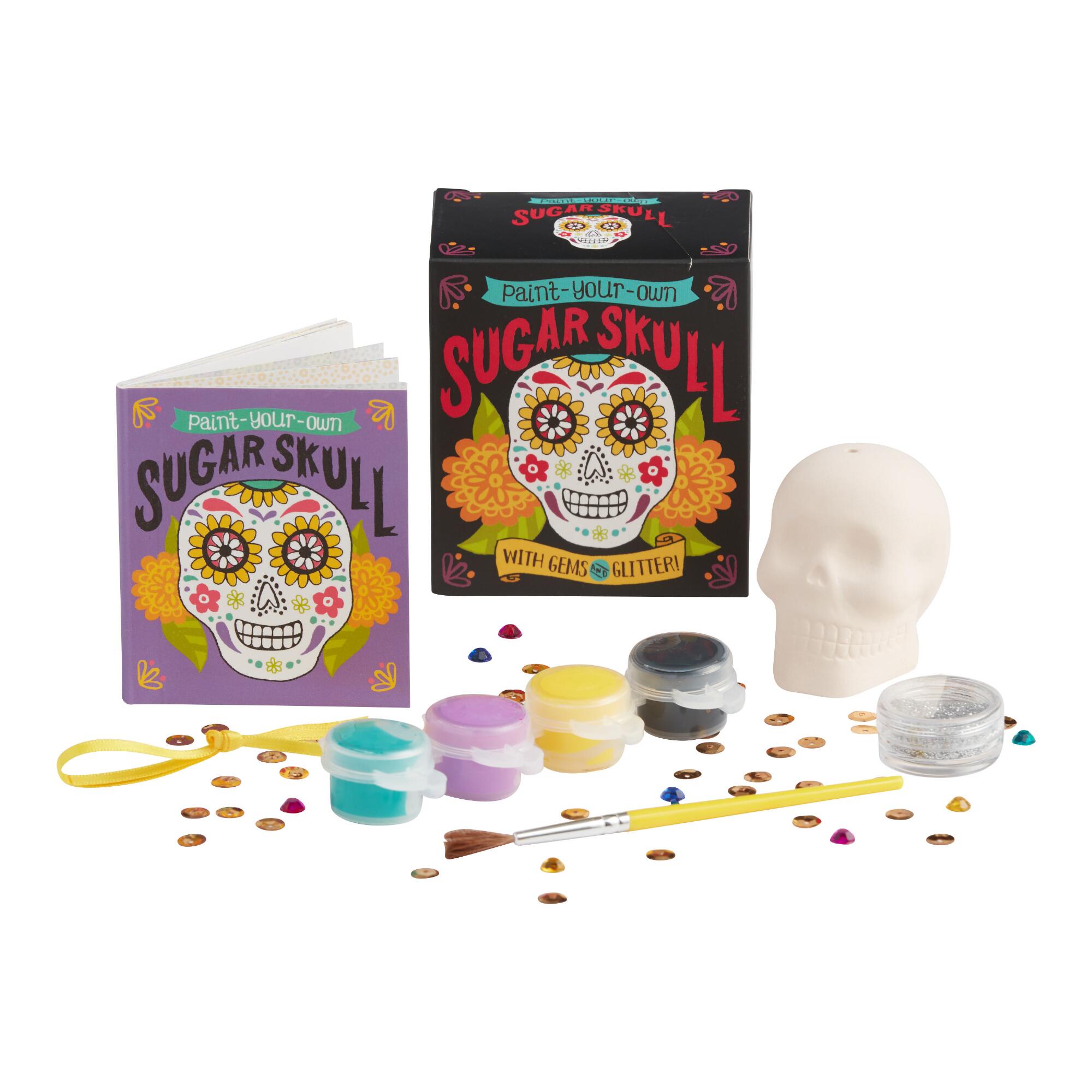 Mini Sugar Skull Kit: Multi - Ceramic by World Market