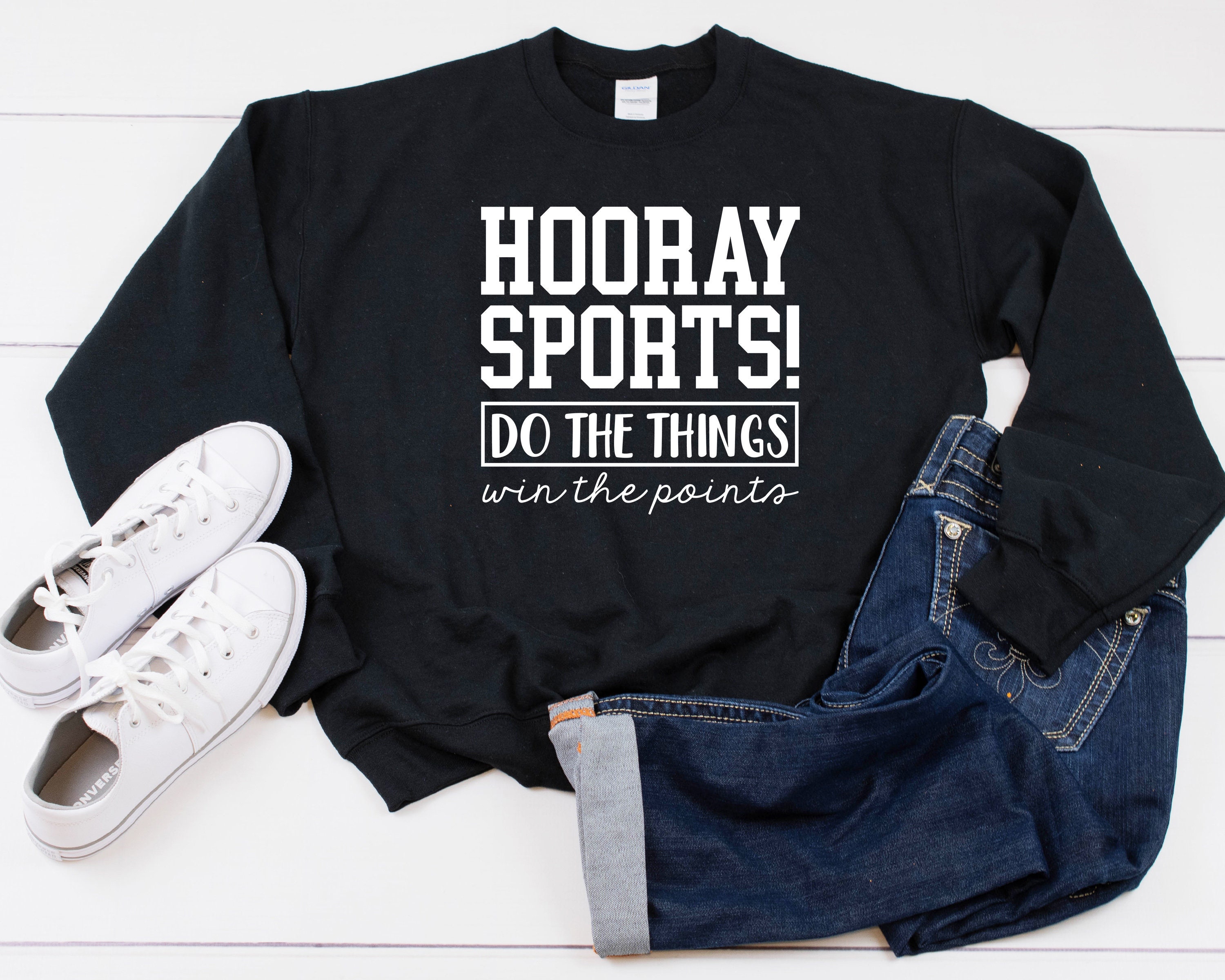 Hooray Sports Heavy Blend Crewneck Sweatshirt, Game Day Sweater, Funny Football Gameday Gameday, 24 Colors