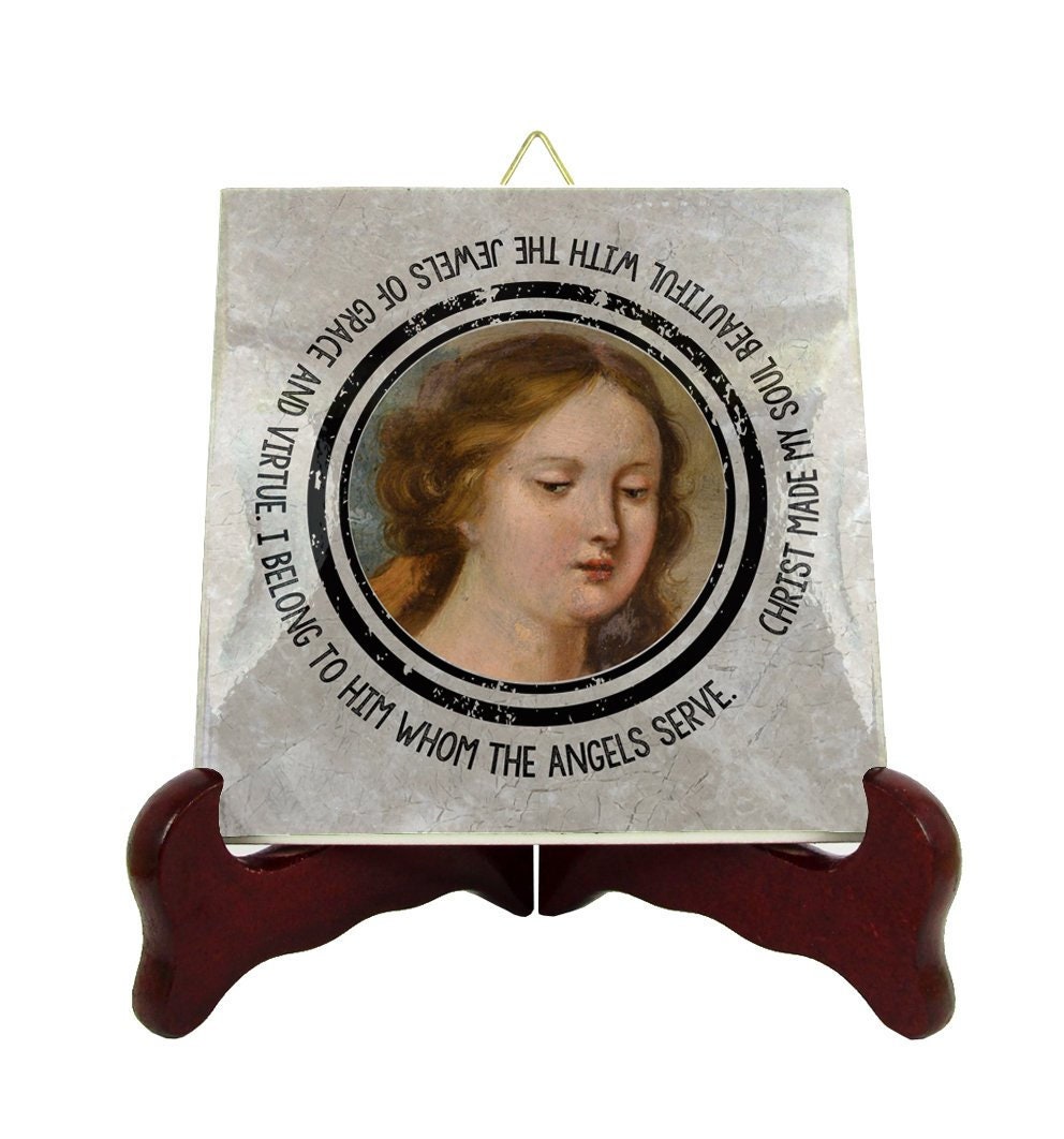 Catholic Saints Quotes - St Agnes Of Rome Ceramic Tile Religious Gifts Saint Catholic Quotes Print