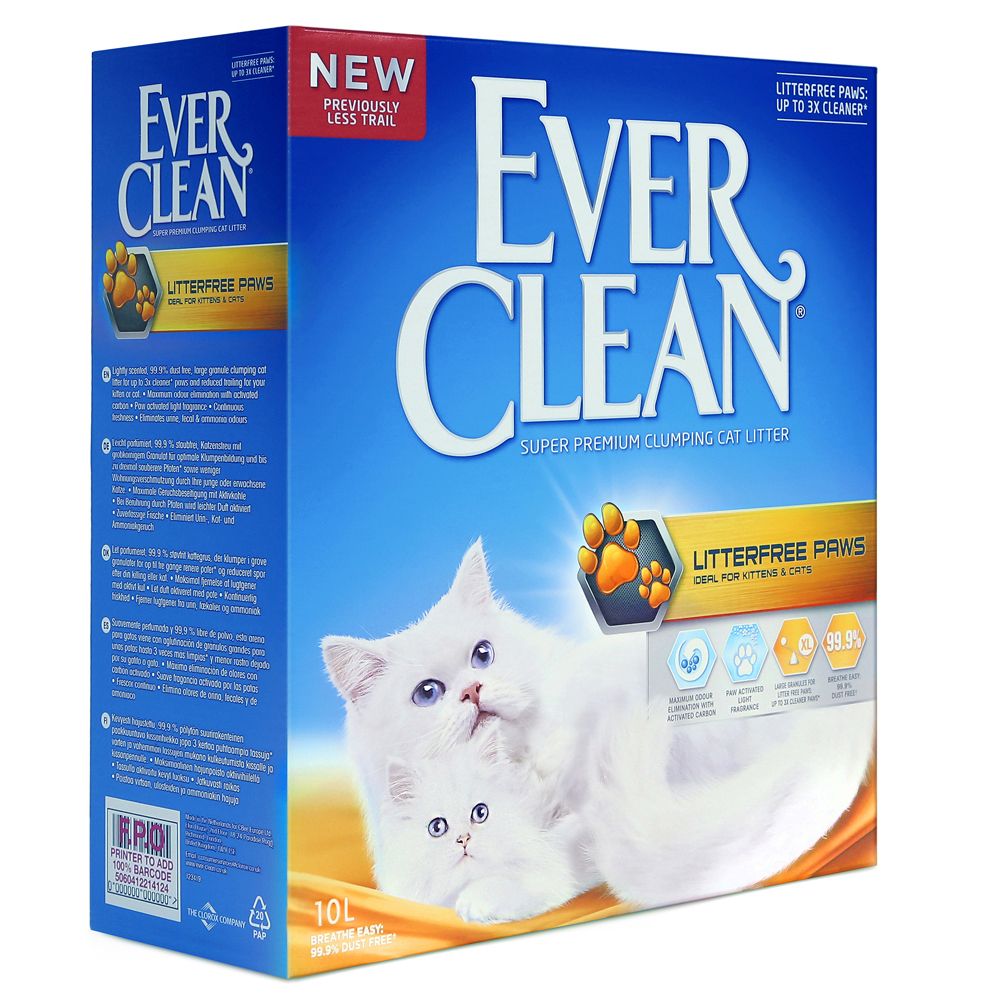 Ever Clean® Litterfree Paws Cat Litter - Economy Pack: 2 x 10l