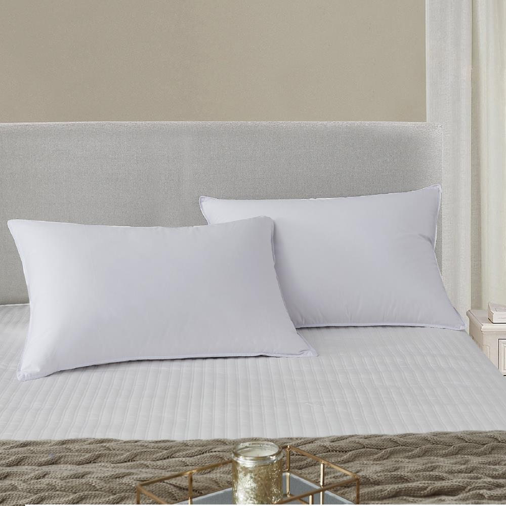 Scott Living 225 Thread Count Tencel Blend Bed Pillow 2-Pack King Medium Down Bed Pillow Polyester in White | SL222012K