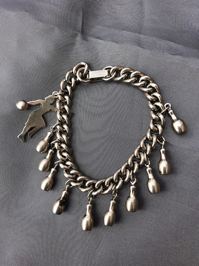 Vintage 1950s Sterling Silver Charm Bracelet 21 Charms - Ruby Lane