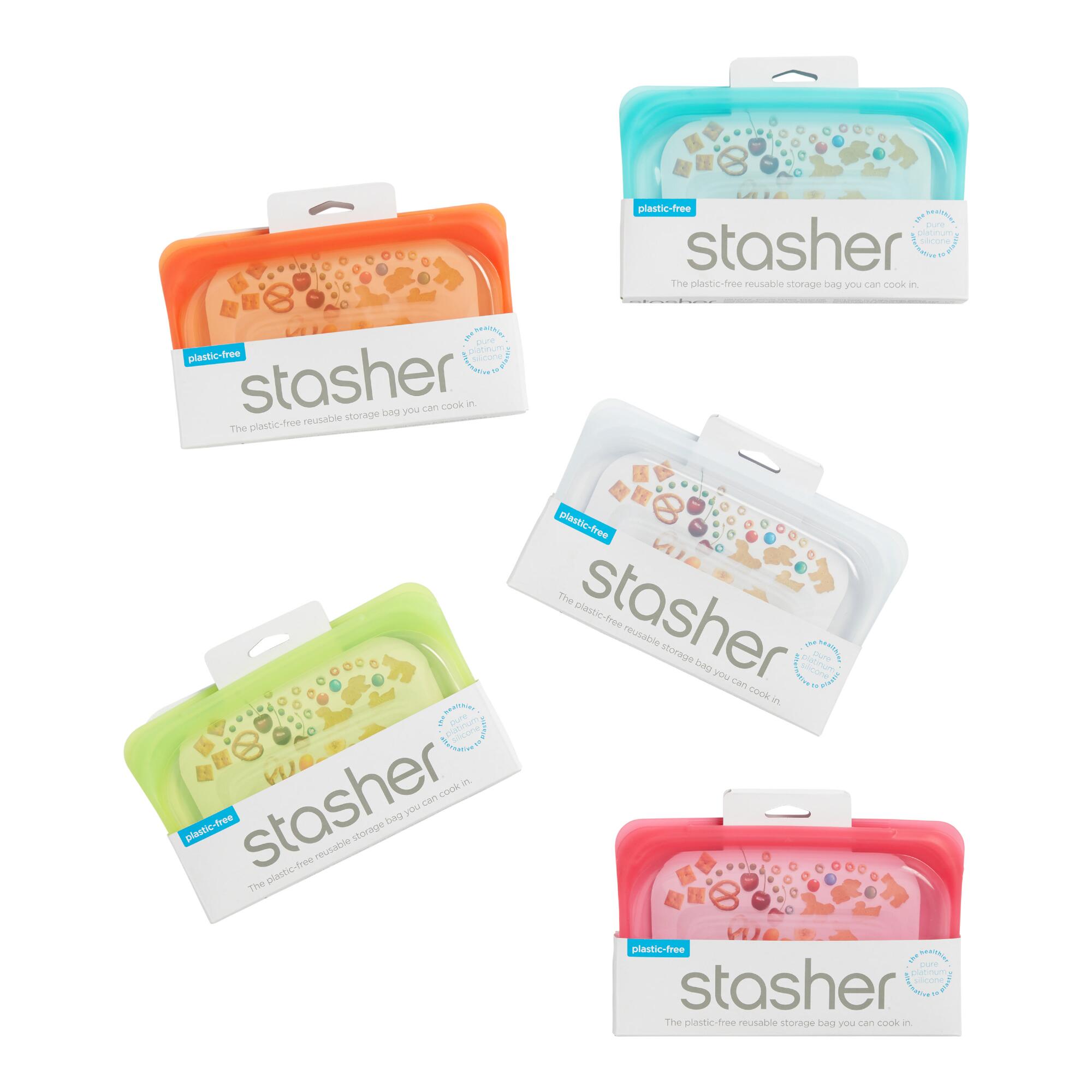 Stasher Reusable Silicone Snack Bags Set of 3 by World Market