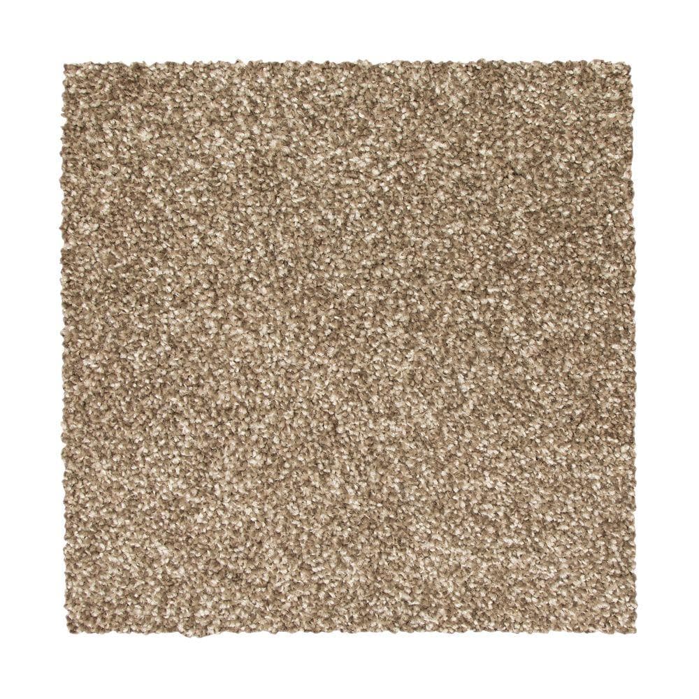 STAINMASTER Essentials Vibrant blend II Mushroom Textured Carpet (Indoor) Polyester in Brown | STP33-12-L008