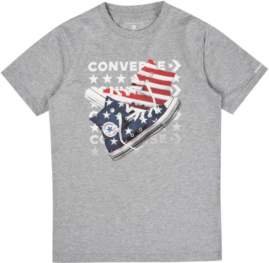 Converse Americana Shoes T-Shirt, Dark Grey Heather 4-5år