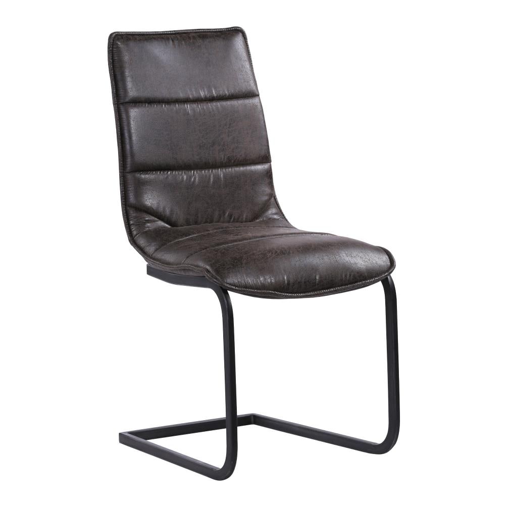 Armen Living Newark Contemporary/Modern Polyester/Polyester Blend Upholstered Dining Side Chair (Metal Frame) in Gray | LCNWSIES