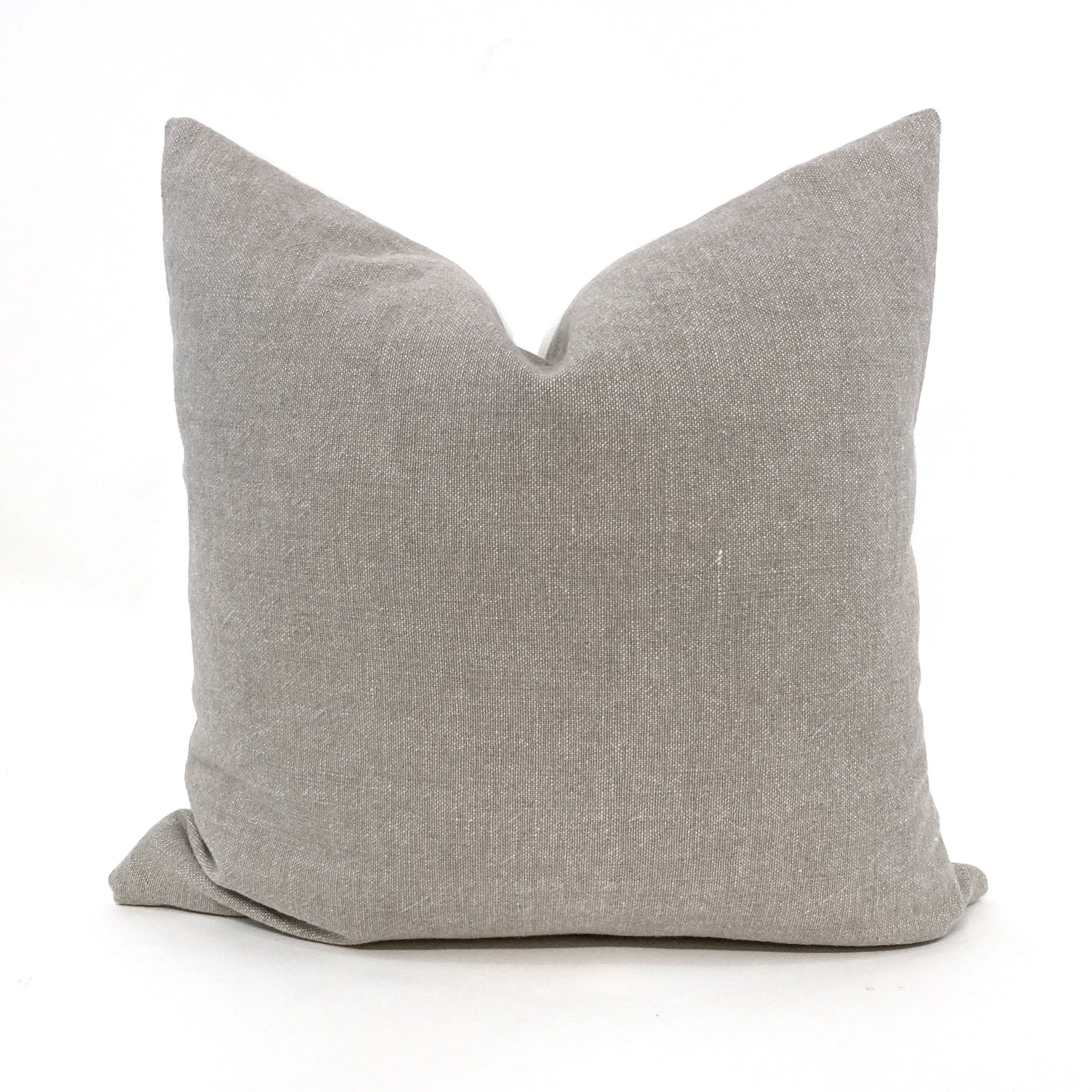 Pewter Gray Linen Blend Pillow Cover