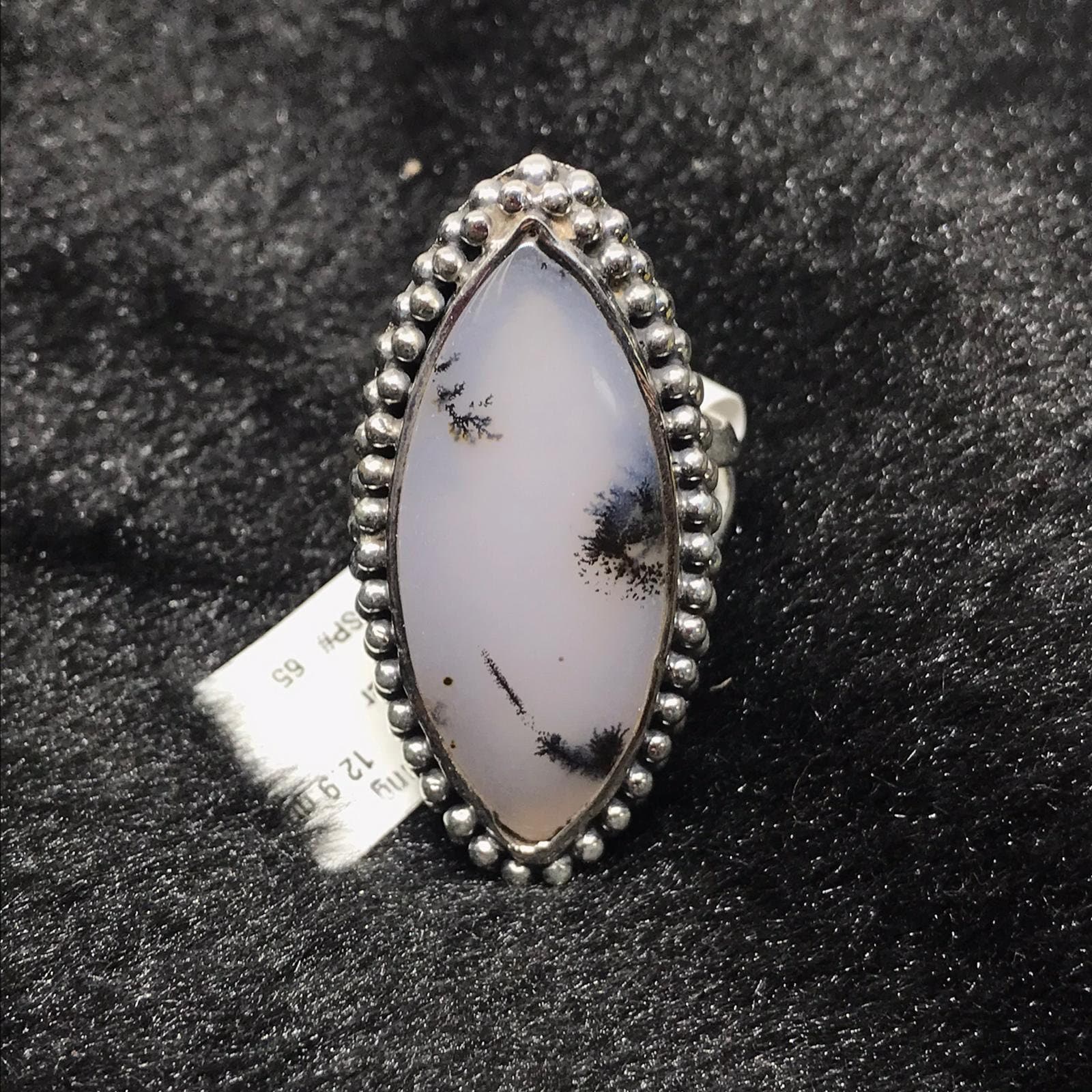 Dendrite Opal Ring 9 Us , 925 Sterling Silver, Handmade Ring, Statement Birthstone Fashion #hh20-24 Mothers Day