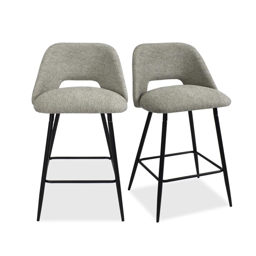 NeuType Contemporary/Modern Polyester/Polyester Blend Upholstered Dining Side Chair (Metal Frame) in Gray | MIRUO-A056