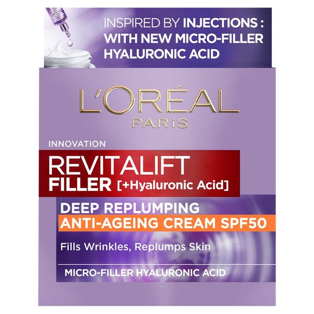 L'Oreal Paris Revitalift Filler + Hyaluronic Acid Anti Ageing SPF 50