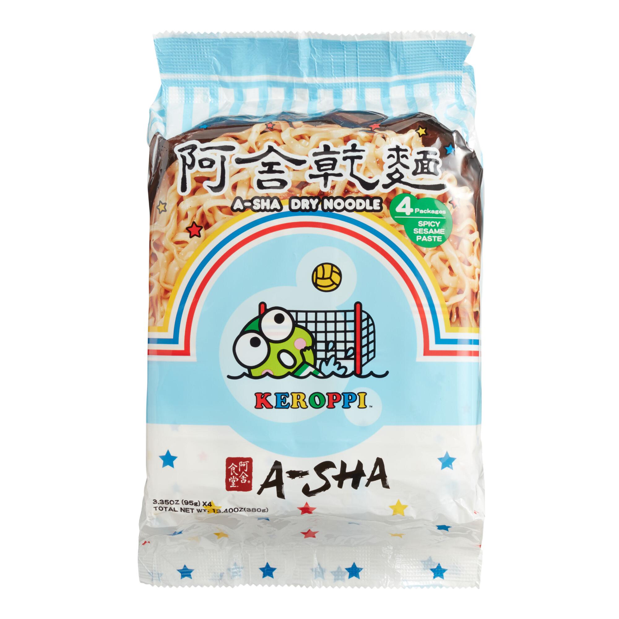 A-Sha Keroppi Spicy Sesame Paste Ramen Noodles 4 Pack by World Market