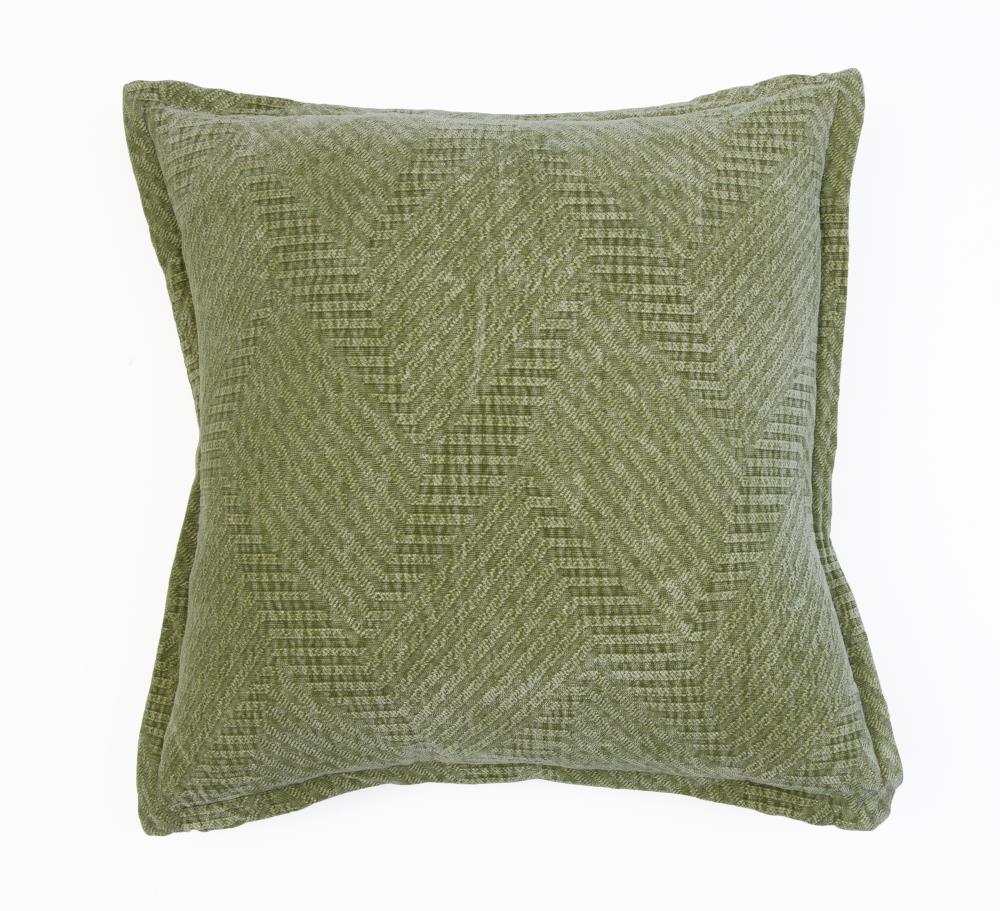 Decor Therapy Thro by Marlo Lorenz 18-in x 18-in Pesto Woven Cotton Blend Indoor Decorative Pillow in Green | TH022838001E