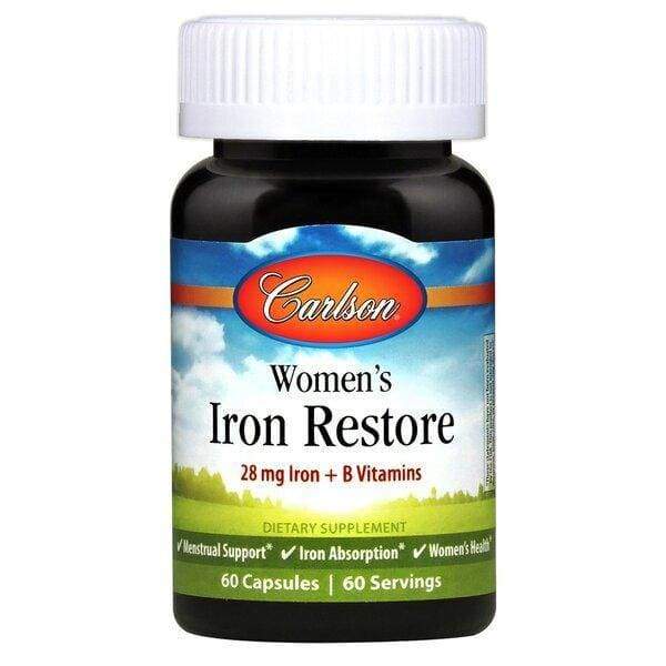 Women's Iron Restore, 28mg Iron + B Vitamins - 60 caps
