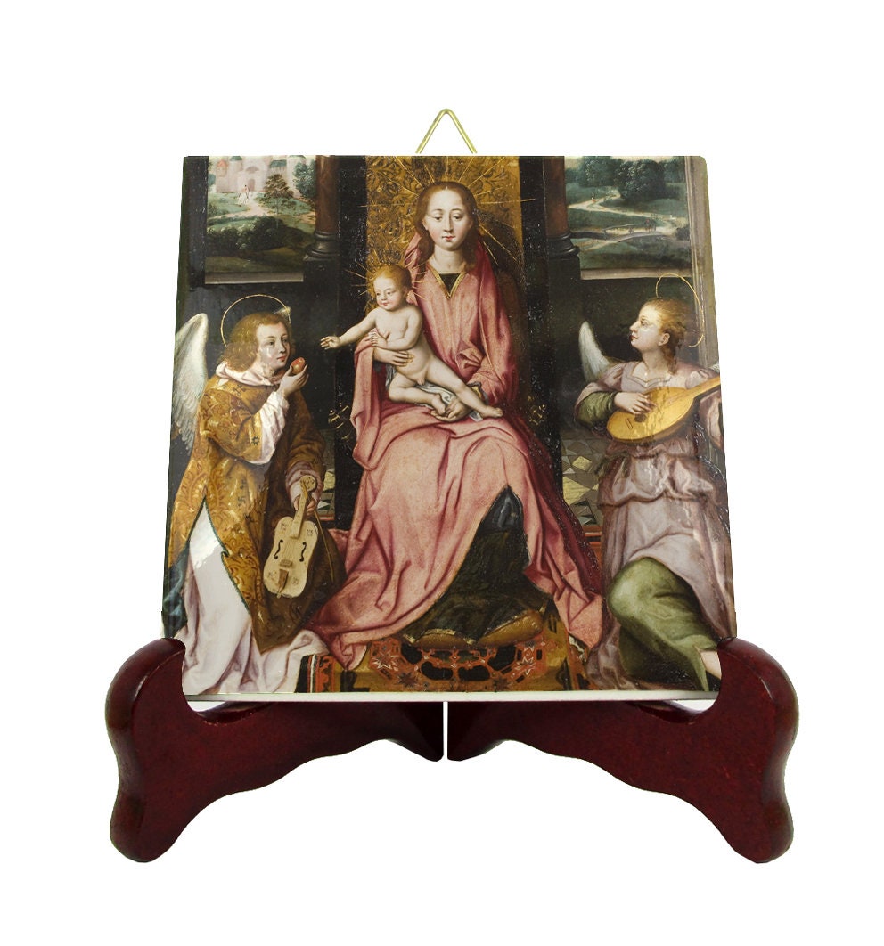 Religious Gifts - Madonna & Child By Hans Memling Catholic Icon On Tile Catholic Art Holy Virgin