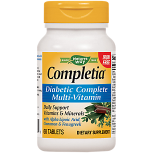 Completia Diabetic Multivitamin - Iron Free (60 Tablets)