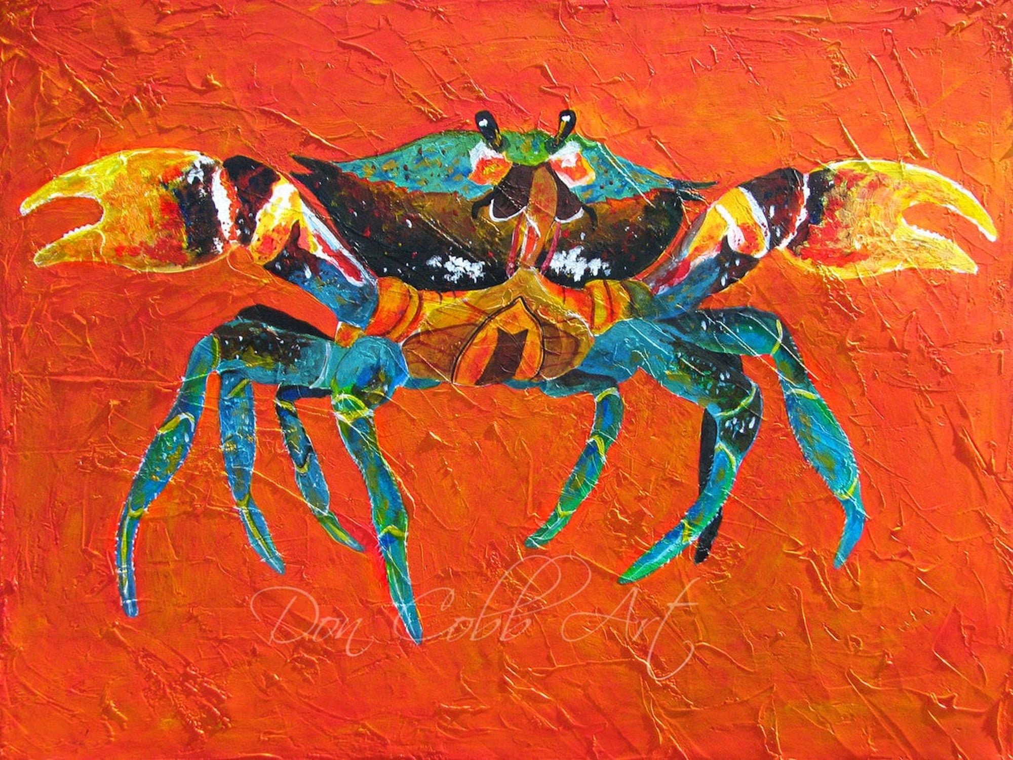 Maryland Seafood Blue Crab Art Angry Prints Signed & Numbered"
