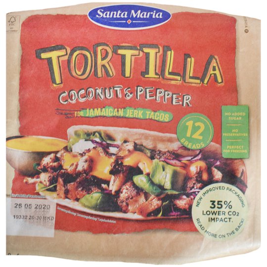 Tortilla Coconut & Pepper - 15% alennus