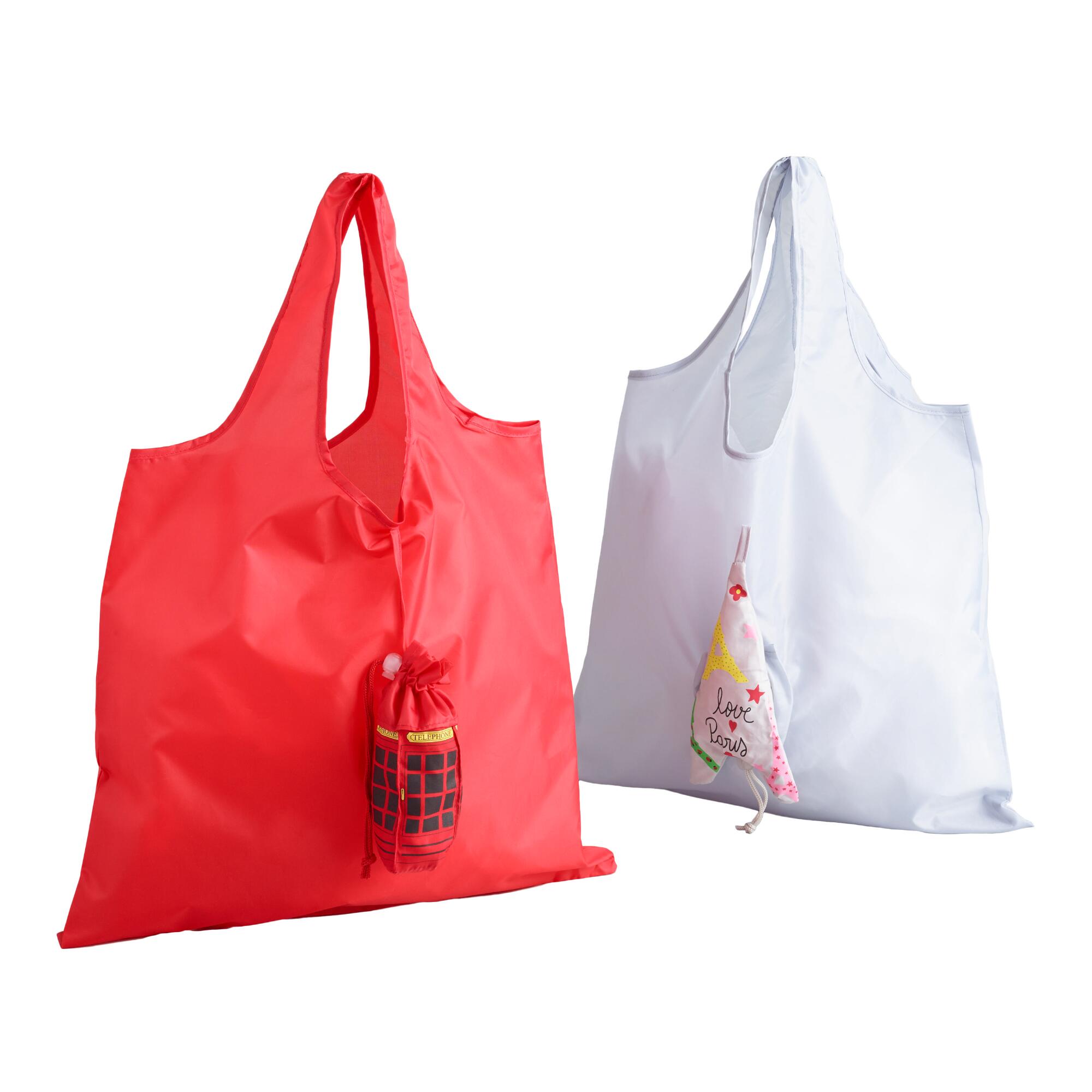 Paris and London Foldable Tote Bags Set of 2 by World Market