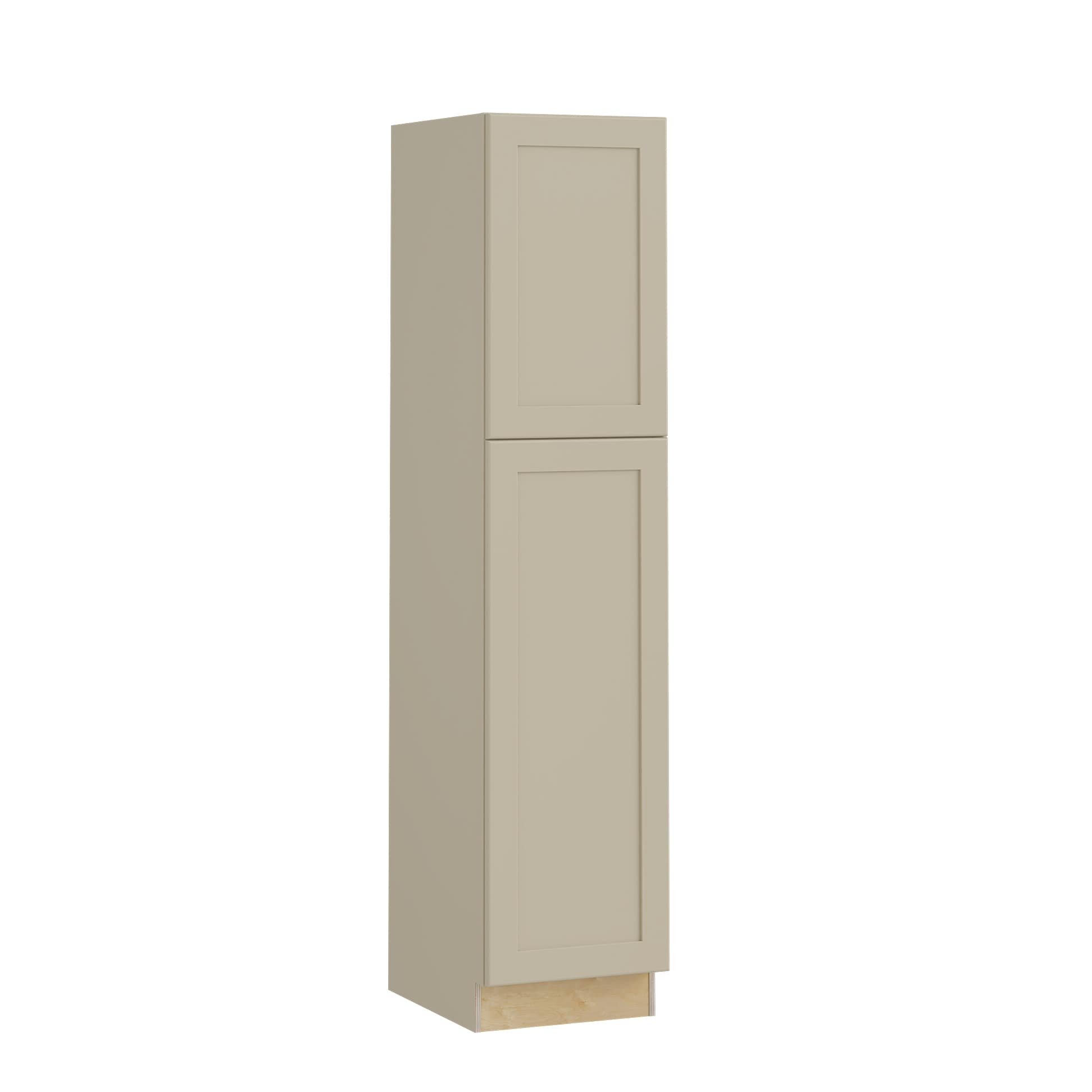 Luxxe Cabinetry 18-in W x 84-in H x 21-in D Norfolk Blended Cream Painted Door Pantry Fully Assembled Semi-custom Cabinet in Off-White