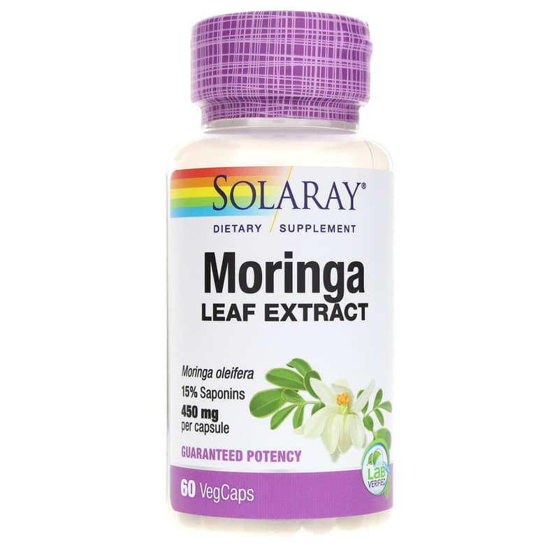 Solaray Moringa Leaf Extract 450 Mg 60 Veg Capsules
