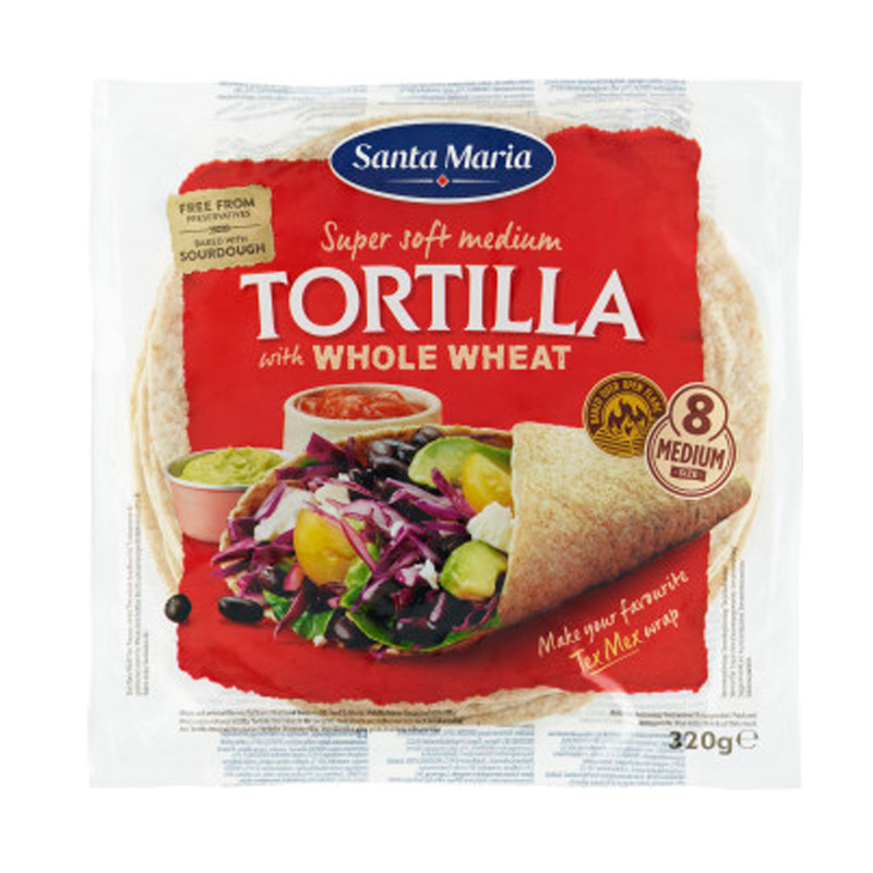 Tortillas "Whole Wheat" 320g - 50% rabatt
