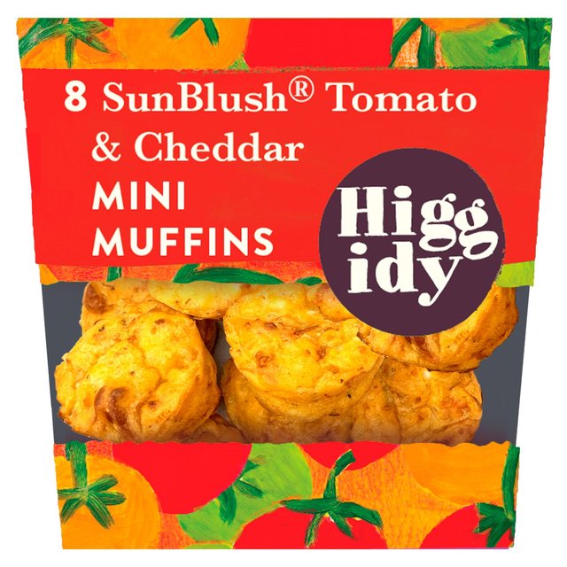 Higgidy 8 Cheddar & Tomato Mini Muffins