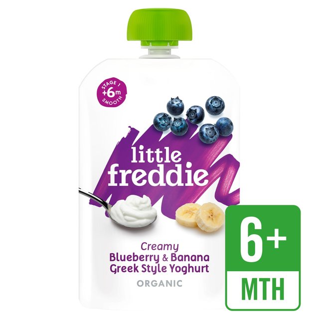 Little Freddie Blueberry & Banana with Greek Yoghurt Organic Pouch, 6 mths+