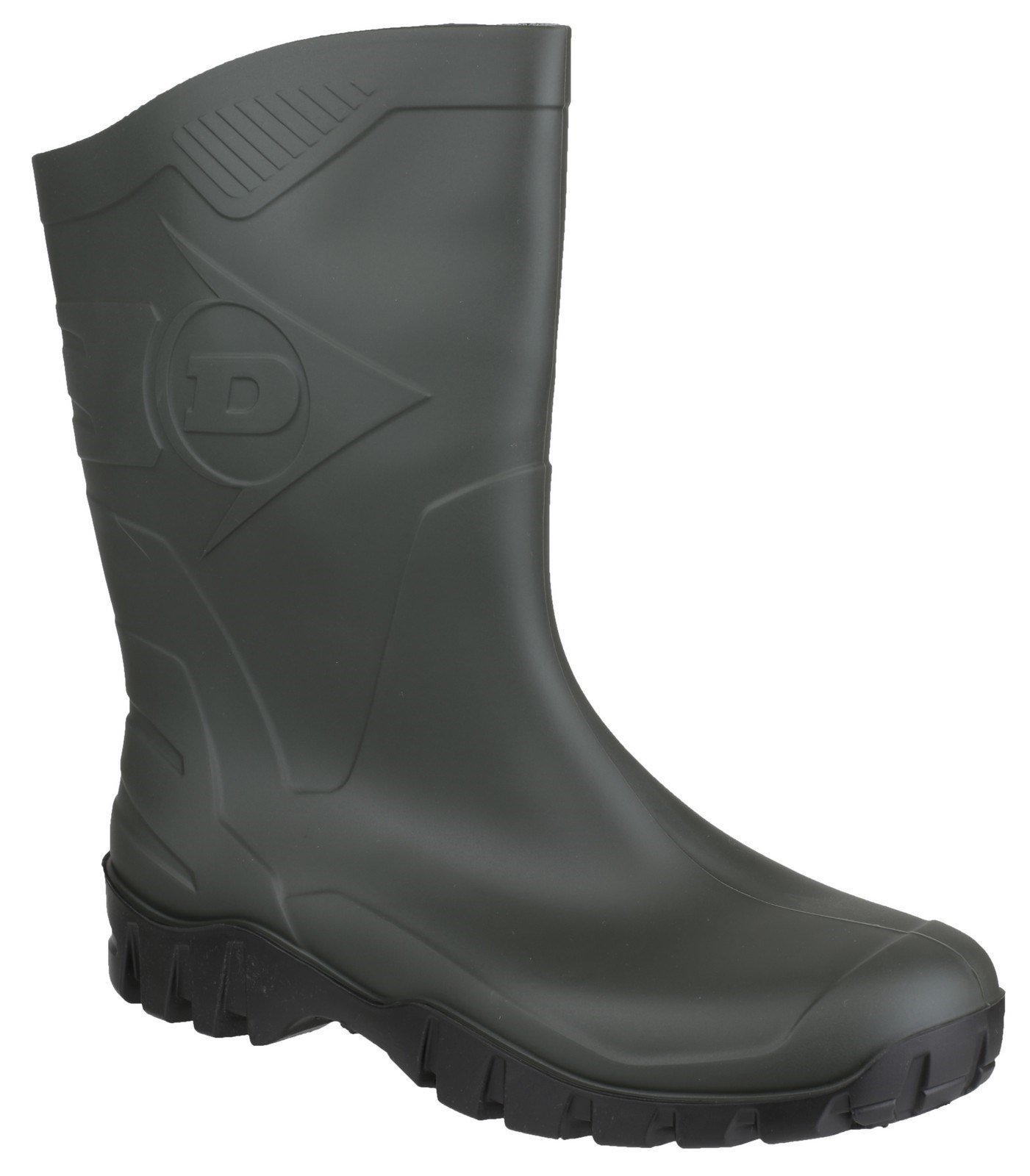 Dunlop Unisex Dee Calf Length Wellington Boot Various Colours 21858 - Dark Green 7