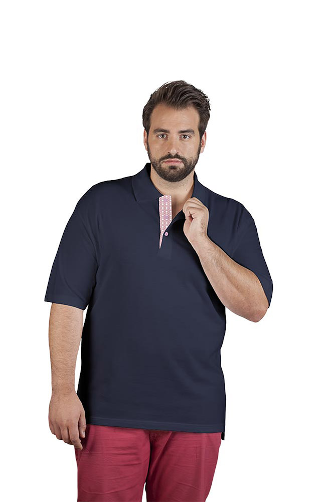 Superior Poloshirt "Graphic" 505CP Plus Size Herren, Marineblau, 4XL
