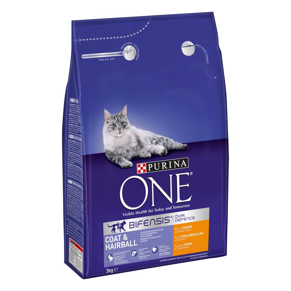 3kg Purina ONE Dry Cat Food - 10% Off!* - Senior 7+ Chicken & Whole Grains (3kg)
