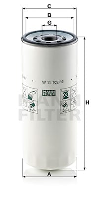 Öljynsuodatin MANN-FILTER W 11 102/36