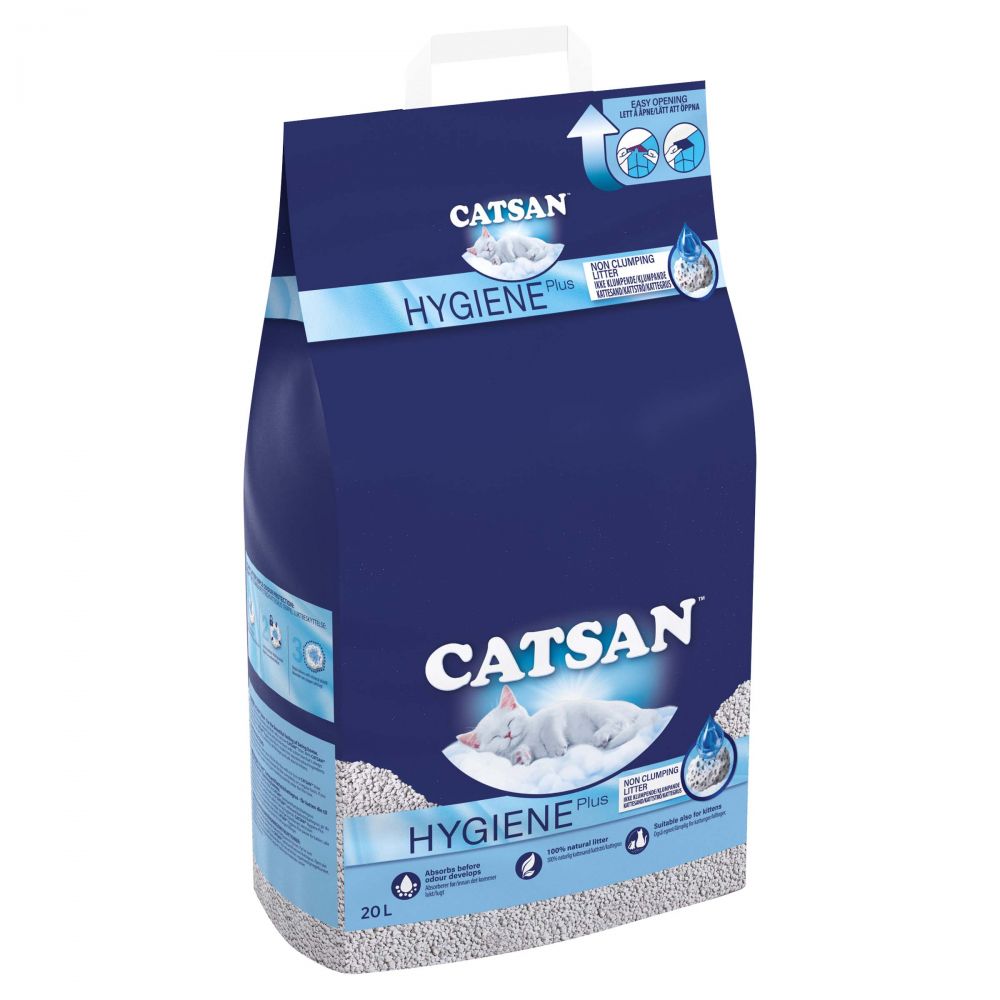 Catsan Hygiene Plus Cat Litter - Economy Pack: 2 x 20l