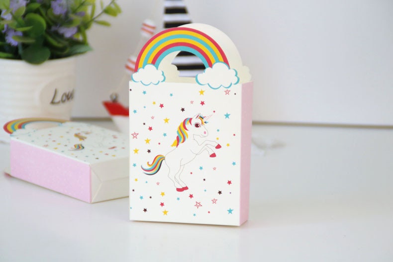 1Pcs , 50Pcs, 100Pcs Unicorn Rainbow Boxes - Candy Box Treat Boxes-Party -Birthday Party -Gift -Favor -Wedding Favor