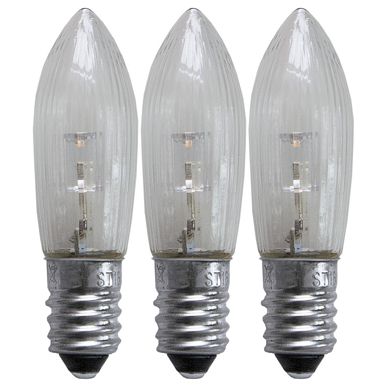 LED-vaihtolamppu E10 0,2W 2 100 K 3 kpl / pakkaus