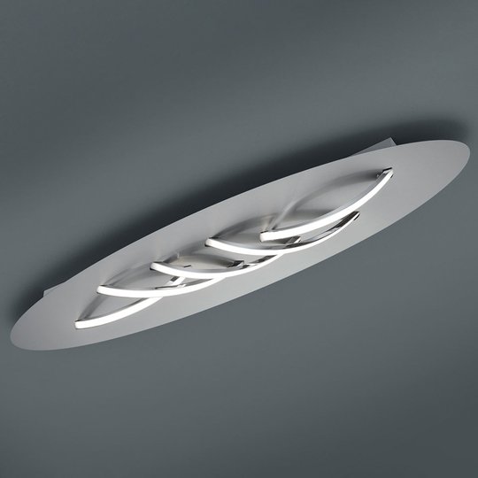 LED-kattovalaisin Dolphin, nikkeliä, 85 x 20 cm