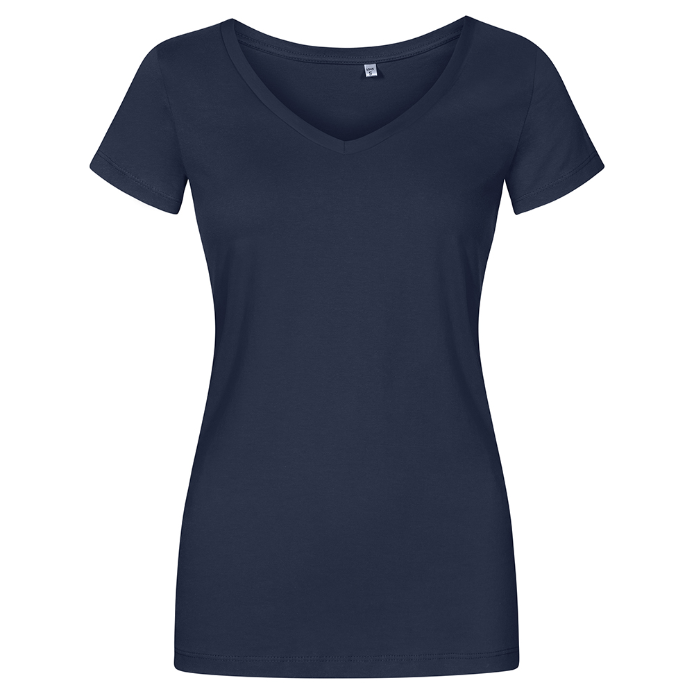 X.O V-Ausschnitt T-Shirt Plus Size Damen, Französisch-Marineblau, XXXL